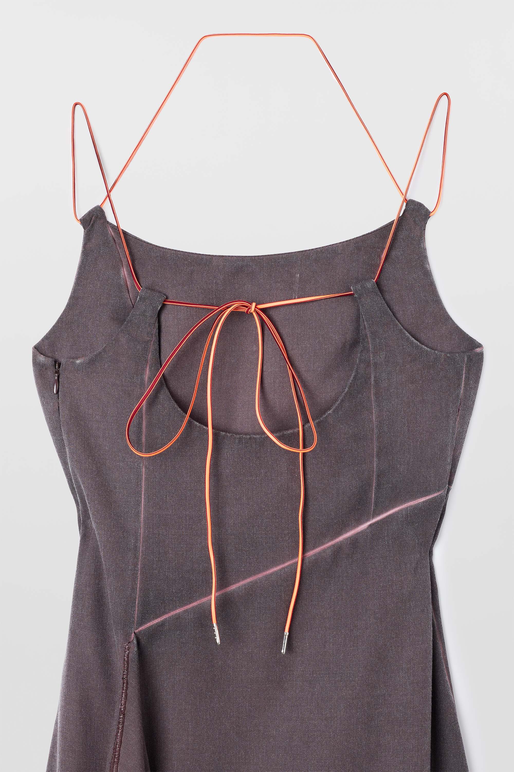 DRAPED DRESS / plum - Image 4