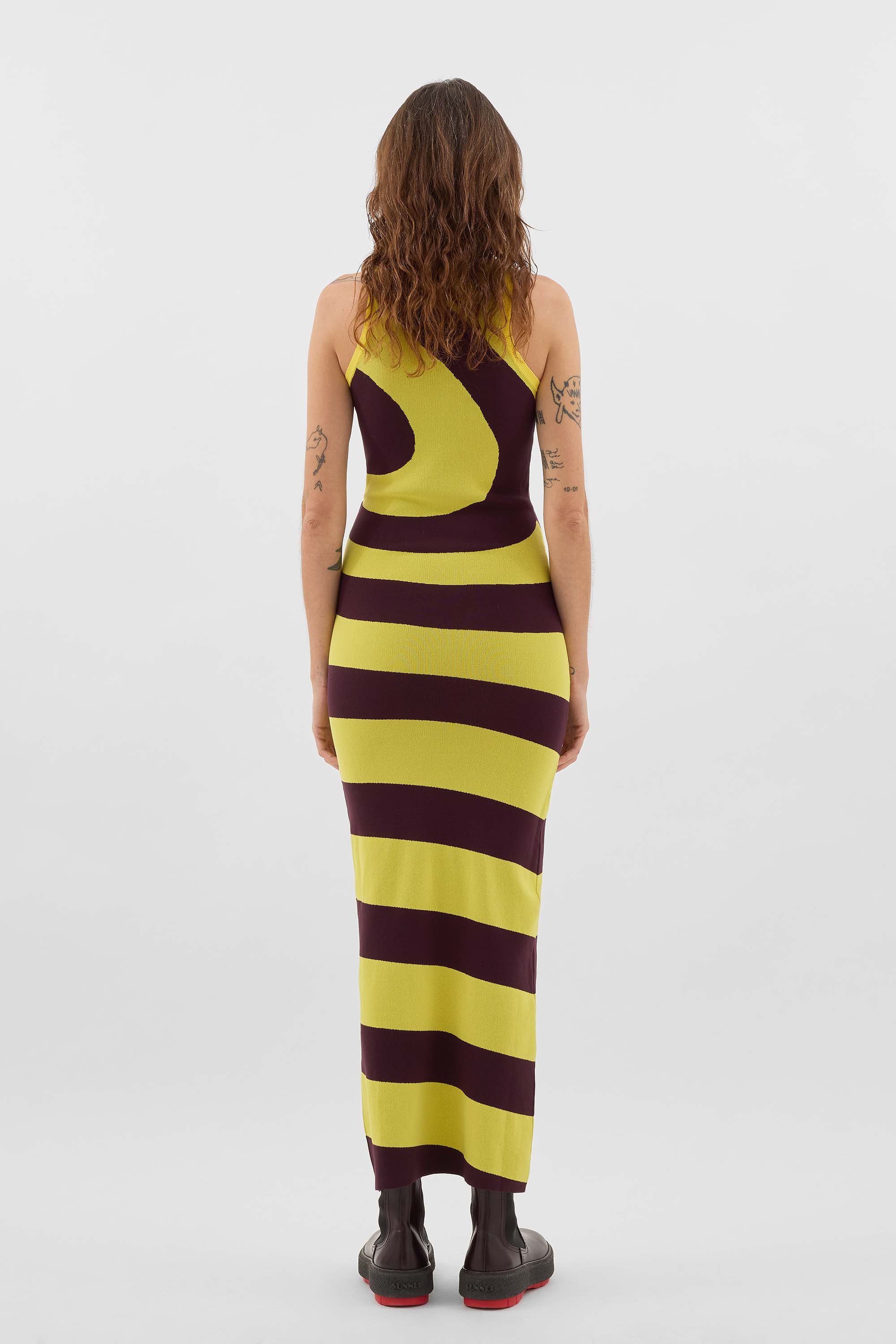 HIGHNECK TANK KNIT DRESS SPIRAL - Image 5