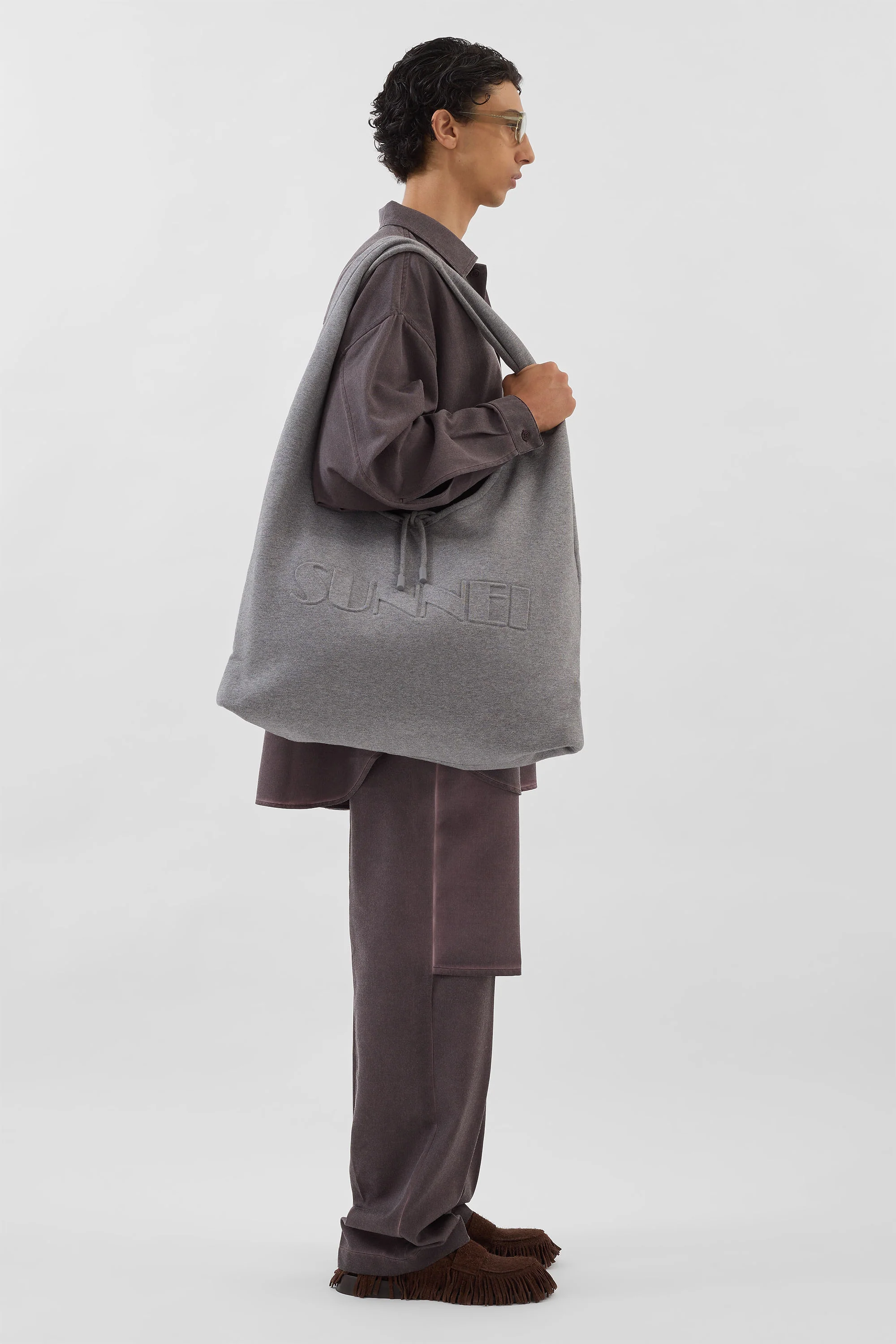 LONG PANTA SKIRT / plum - Image 8