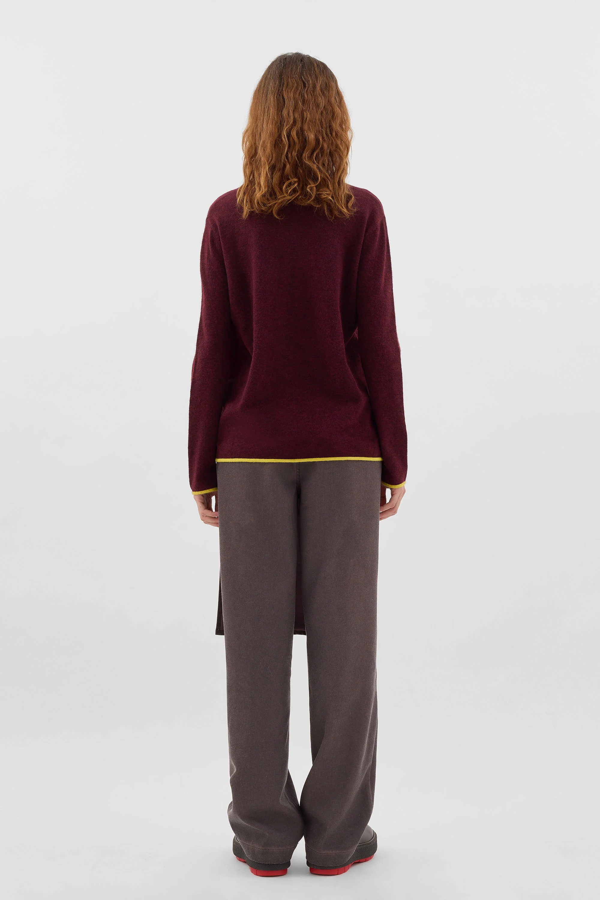 LONGSLEEVE ROUNDNECK / burnt aubergine - Image 10