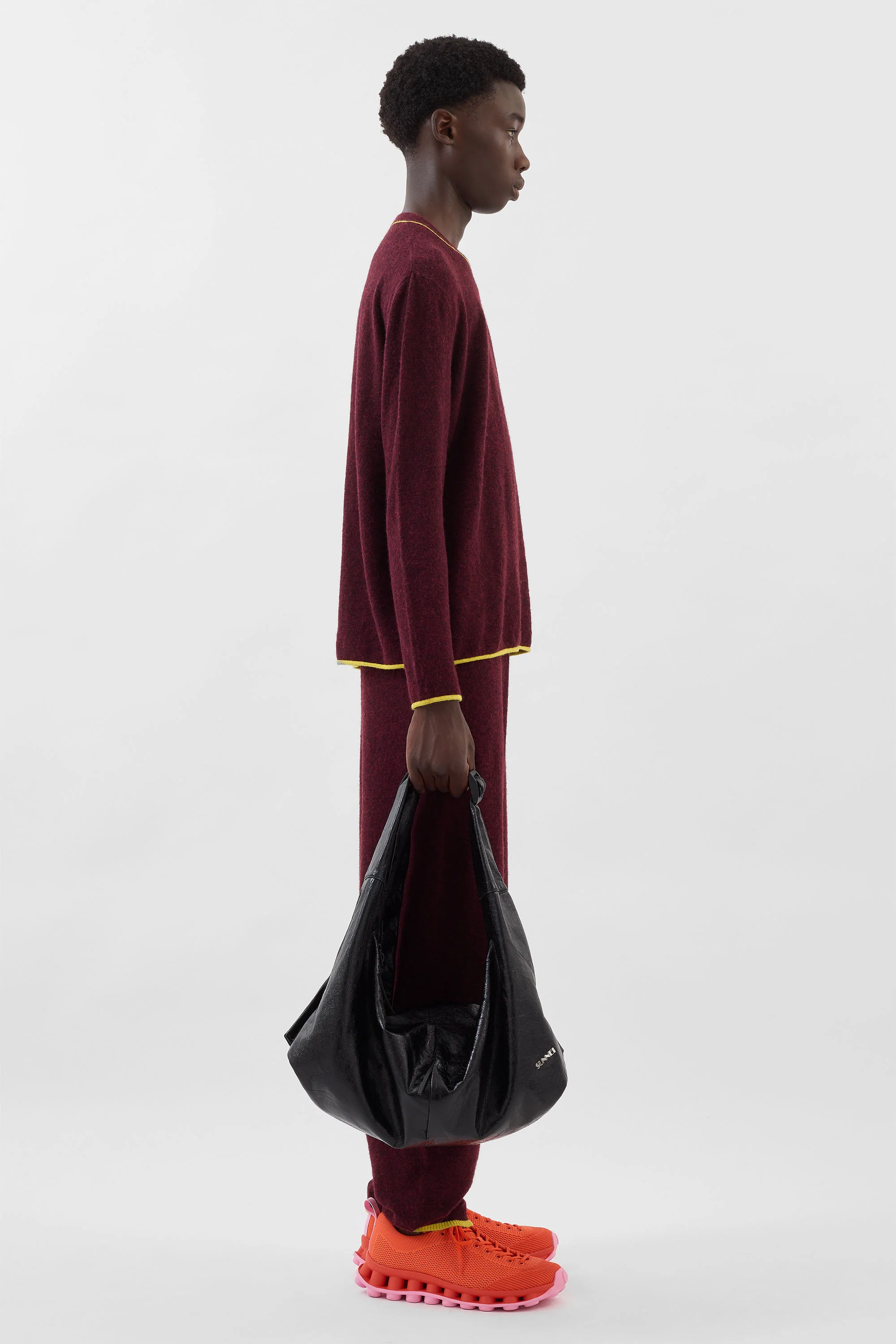 LONGSLEEVE ROUNDNECK / burnt aubergine - Image 8