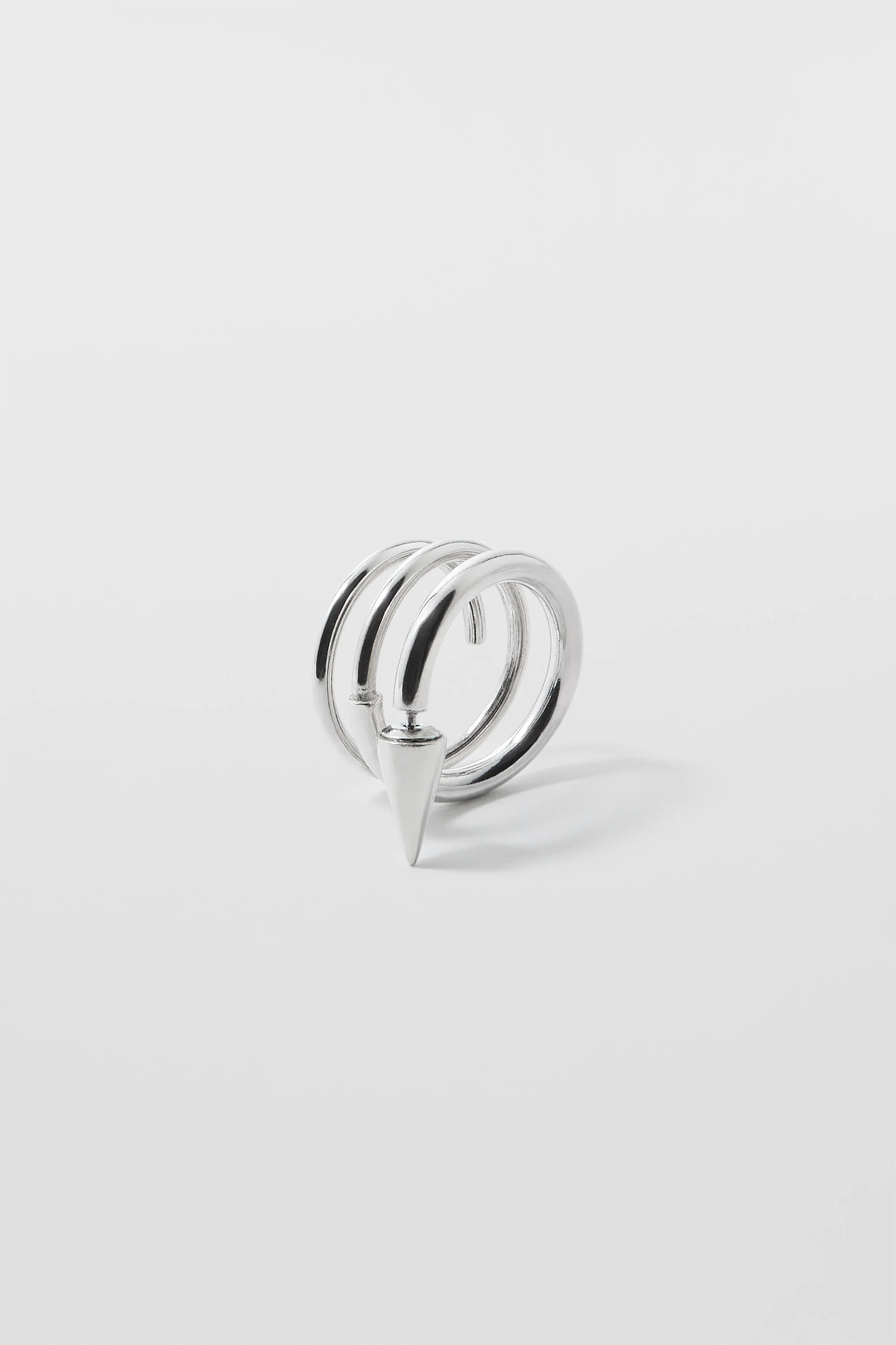 MEDIUM SPIRAL EAR-RING / silver - Image 4