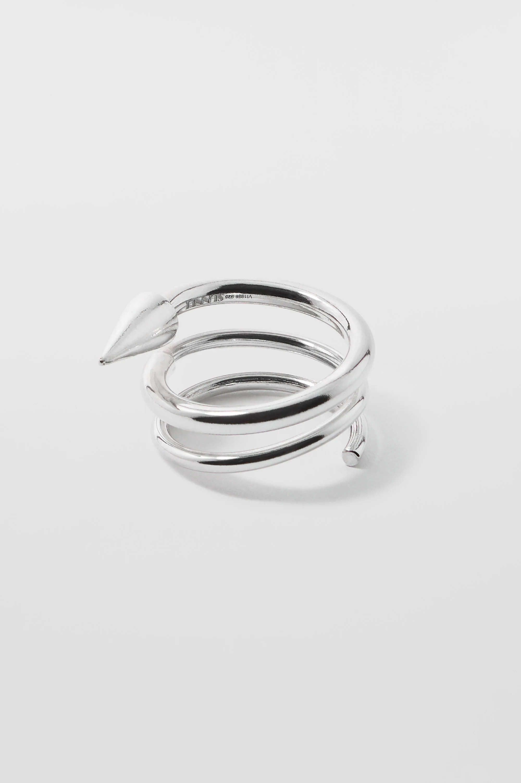 MEDIUM SPIRAL EAR-RING / silver - Image 5