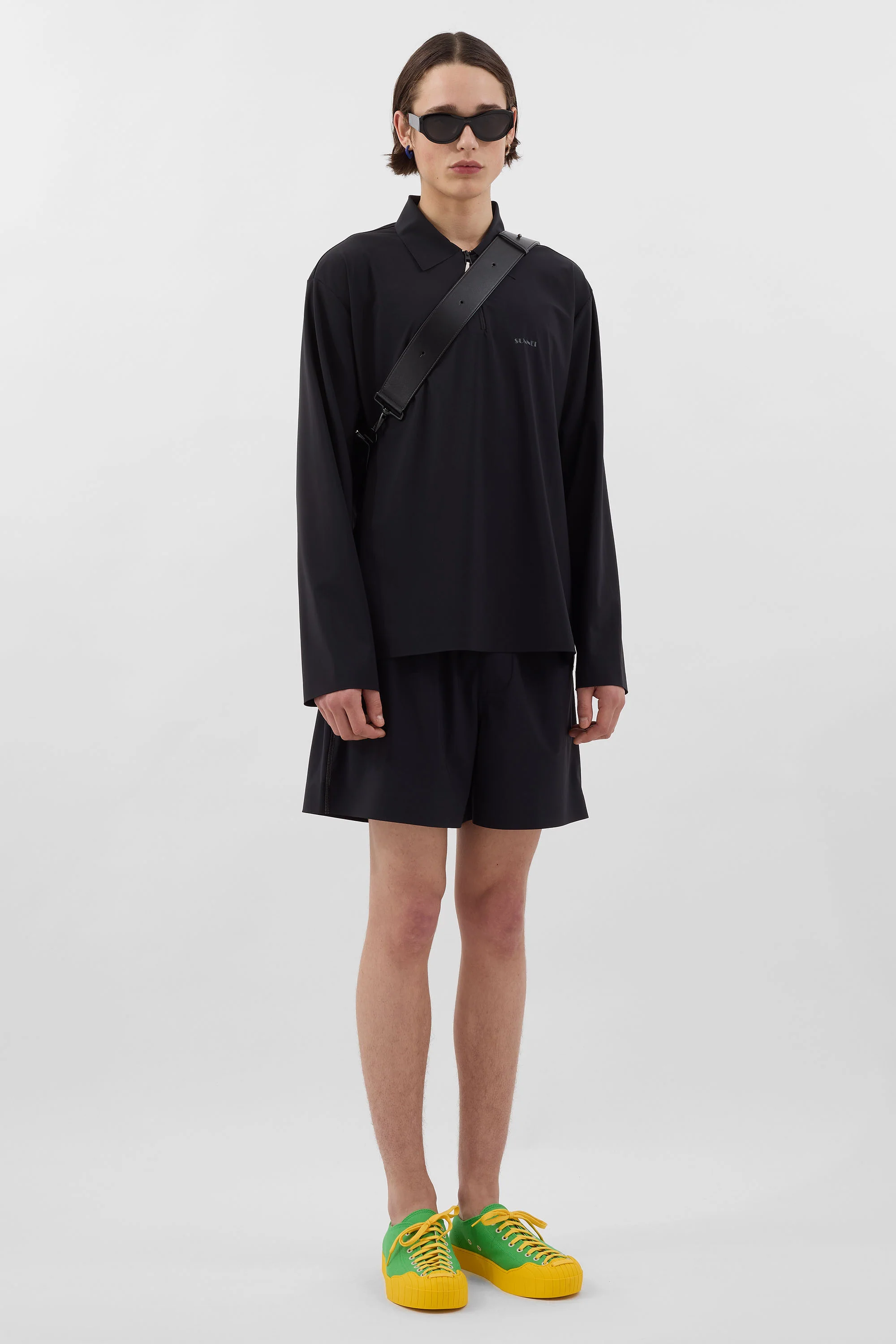 TECH LONGSLEEVE POLO / black - Image 3